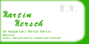 martin mersch business card